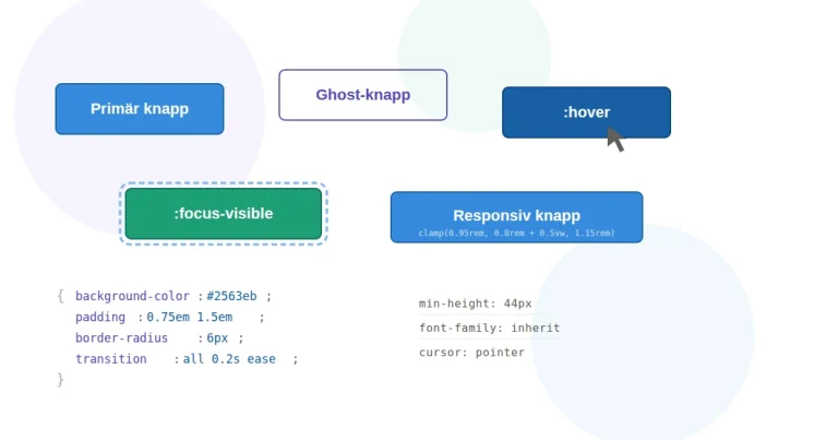 CSS-knappar: skapa snygga och responsiva knappar med ren CSS